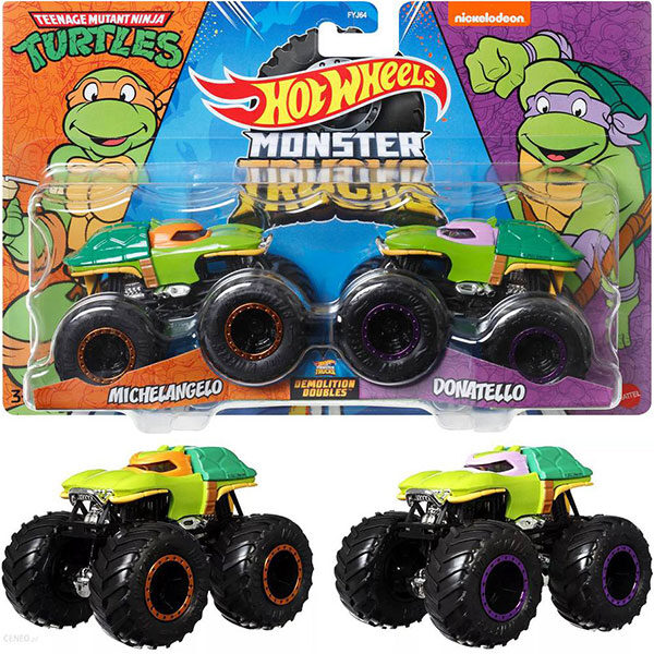 Michelangelo vs Donatello 1:64 Мonster Тrucks Hot Wheels FYJ64/HNX31