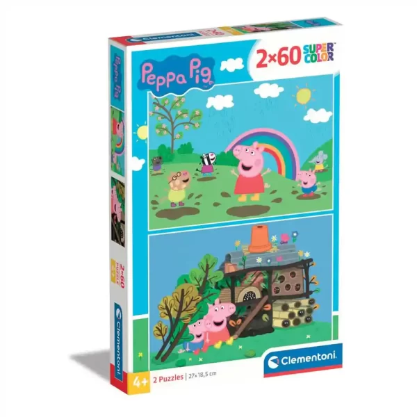 Пъзели 2x60 части Peppa Pig 21622 Clementoni