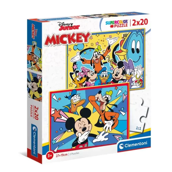 Пъзели 2x20 части Mickey Mouse 24791 Clementoni