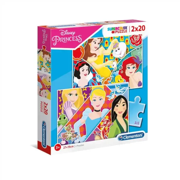 Пъзели 2x20 части Disney Princess 24766 Clementoni