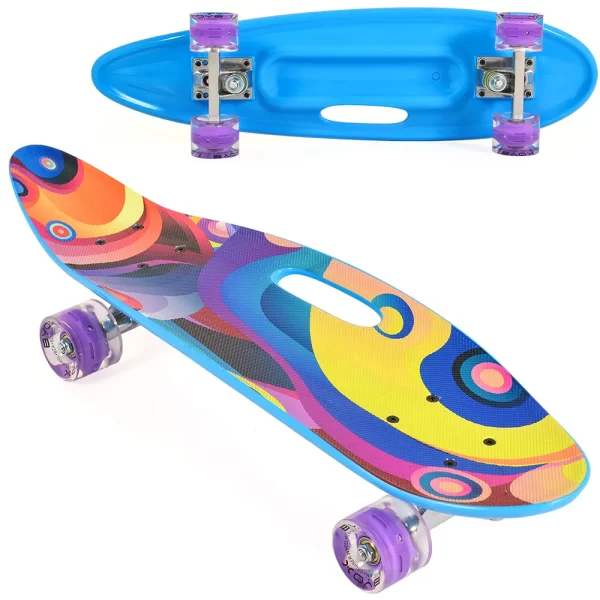 Skateboard with handle hole VIOLET 26" (66см) LED 228279