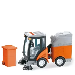 Почистваща кола 20см с кофа City Service Sweeper 1:16 1704A210