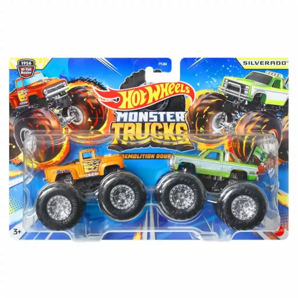 Hi-Tail Hauler v/s Silverado 1:64 Monster Trucks Hot Wheels FYJ64/HWN61