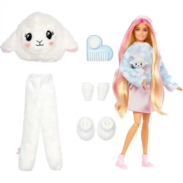 Кукла с плюшен костюм Агънце - Barbie Cutie Reveal Lamb HKR02/HKR03