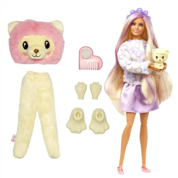 Кукла с плюшен костюм Лъвче - Barbie Cutie Reveal Lion HRK02/HRK06