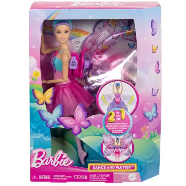 Кукла Танцьорка Пеперуда - Barbie Dance And Flutter Doll with 2-In-1 Transformation Mattel HXJ10 