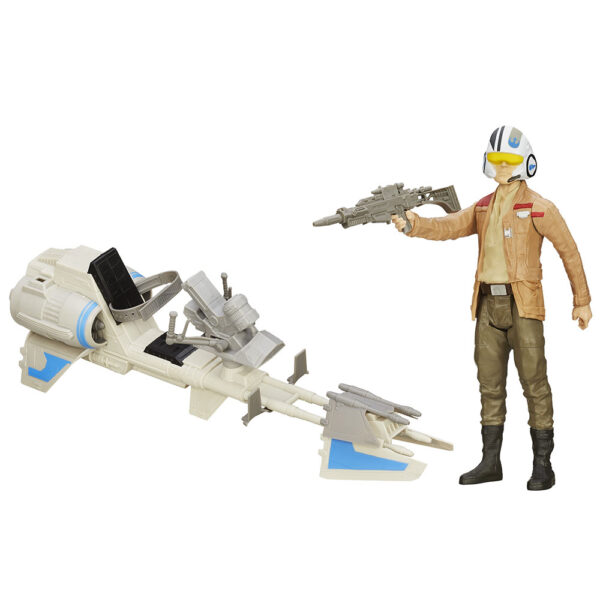 Speeder Bike & Poe Dameron 29см игрален комплект Star Wars B3918/B3917