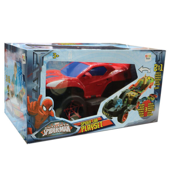 Spiderman трансформираща се кола ⇔ писта Spiderman Playset Car IMC 550735